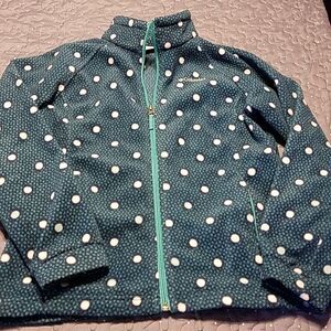 Columbia real polka dot zip up fleece jacket size large